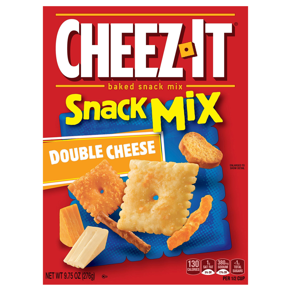 TOO cheeseTOOgether ジスセット 8 pack) Cheez-It Double Cheese Snack Mix, Lunch Snacks, 9.75 oz