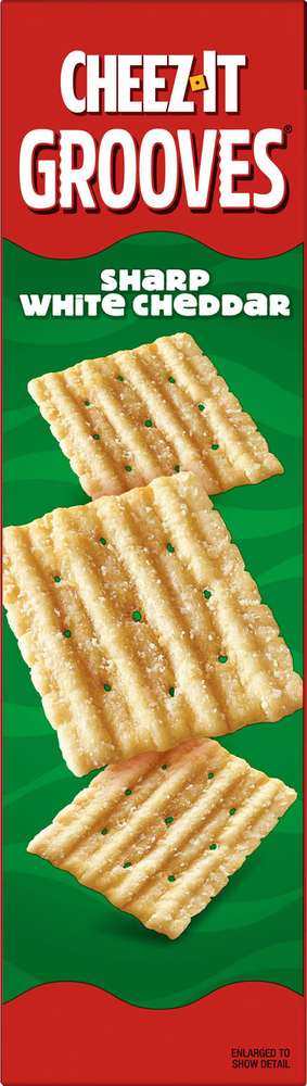 Cheez-It Grooves Sharp White Cheddar Crunchy Snack Crackers Pantry