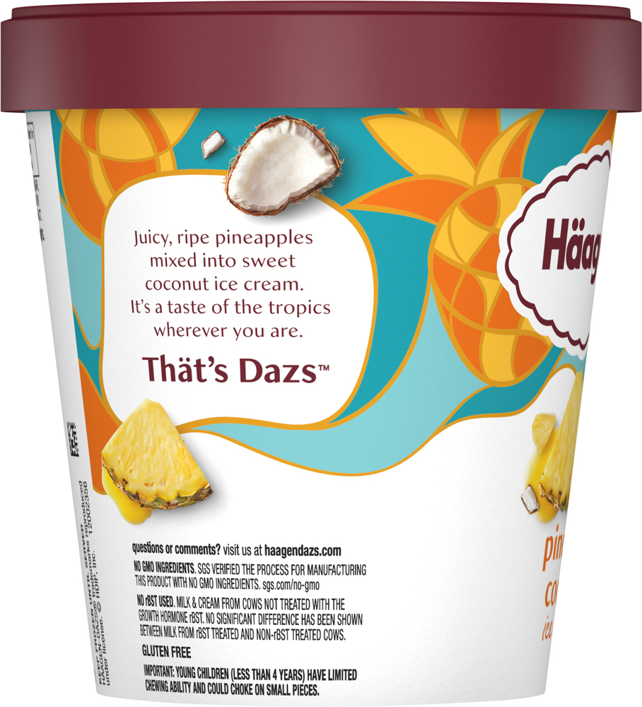 Haagen-Dazs Ice Cream, Pineapple Coconut