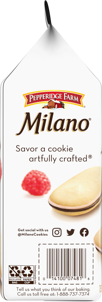 Pepperidge Farm Milano Cookies, Distinctive, Raspberry Chocolate
