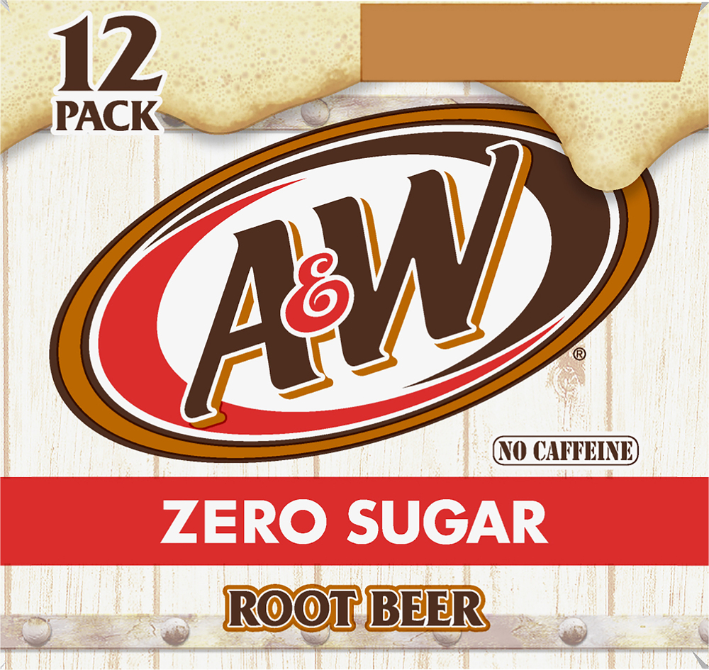 A&W Root Beer, Zero Sugar, 12 Pack