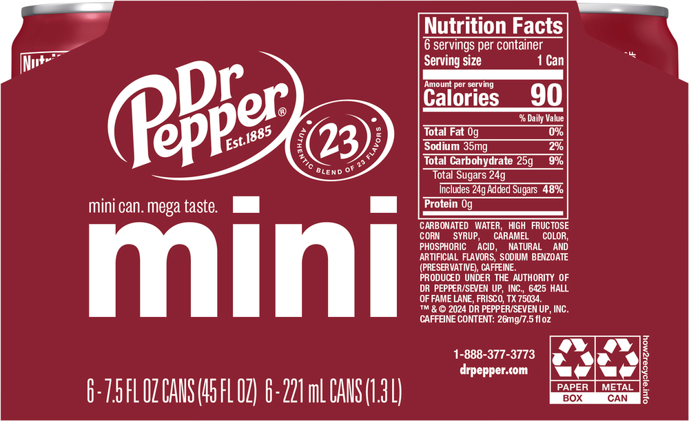 How Much Caffeine Is In A Mini Dr Pepper