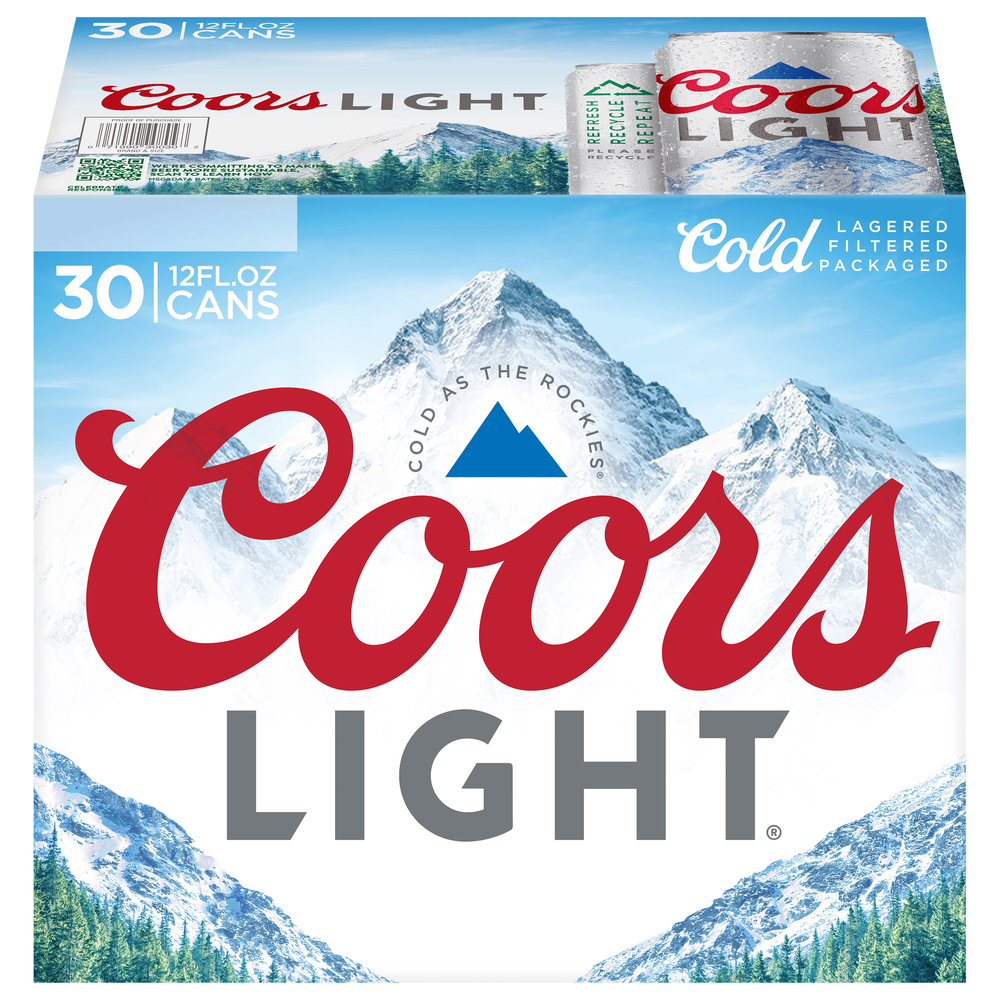 Coors Light 4.2% ABV, 30 Pack