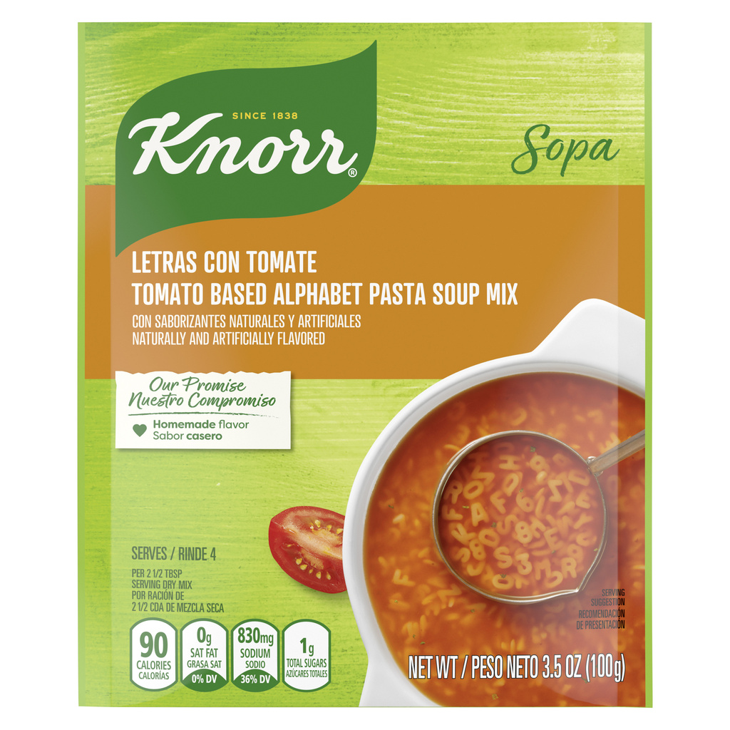 Knorr Soup Mix, Tomato Base Alphabet Pasta