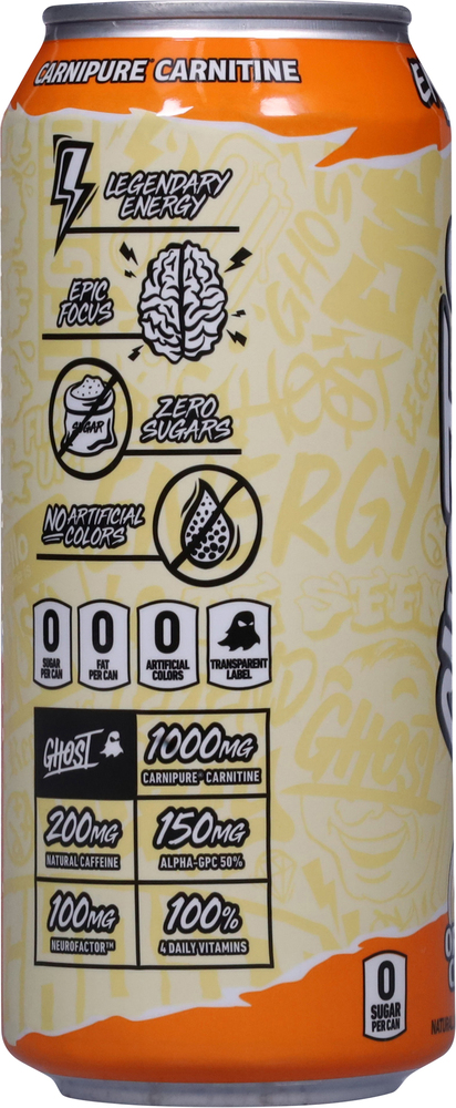 how much l carnitine is in ghost energy drink Ghost Energy Iced Tea Lemonade Energy Drink Can, 16 fl oz main image 0
