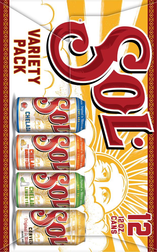 Sol Beer, Assorted, Variety Pack