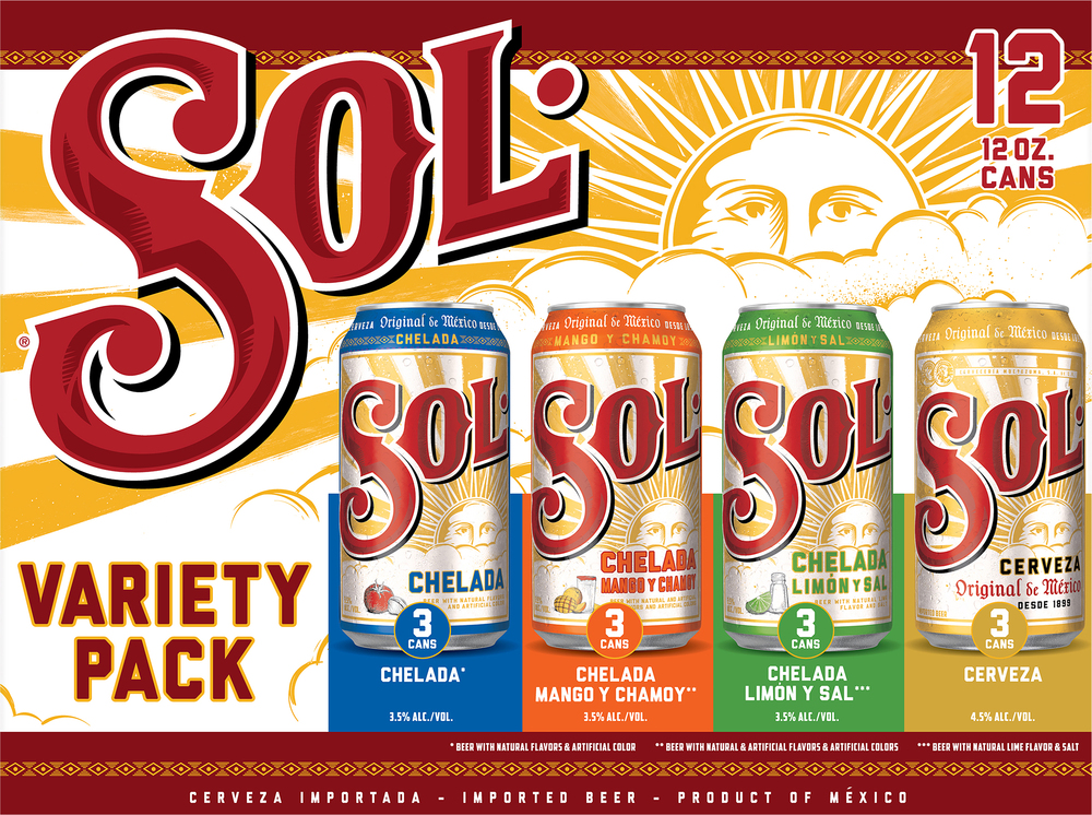 Sol Beer, Assorted, Variety Pack