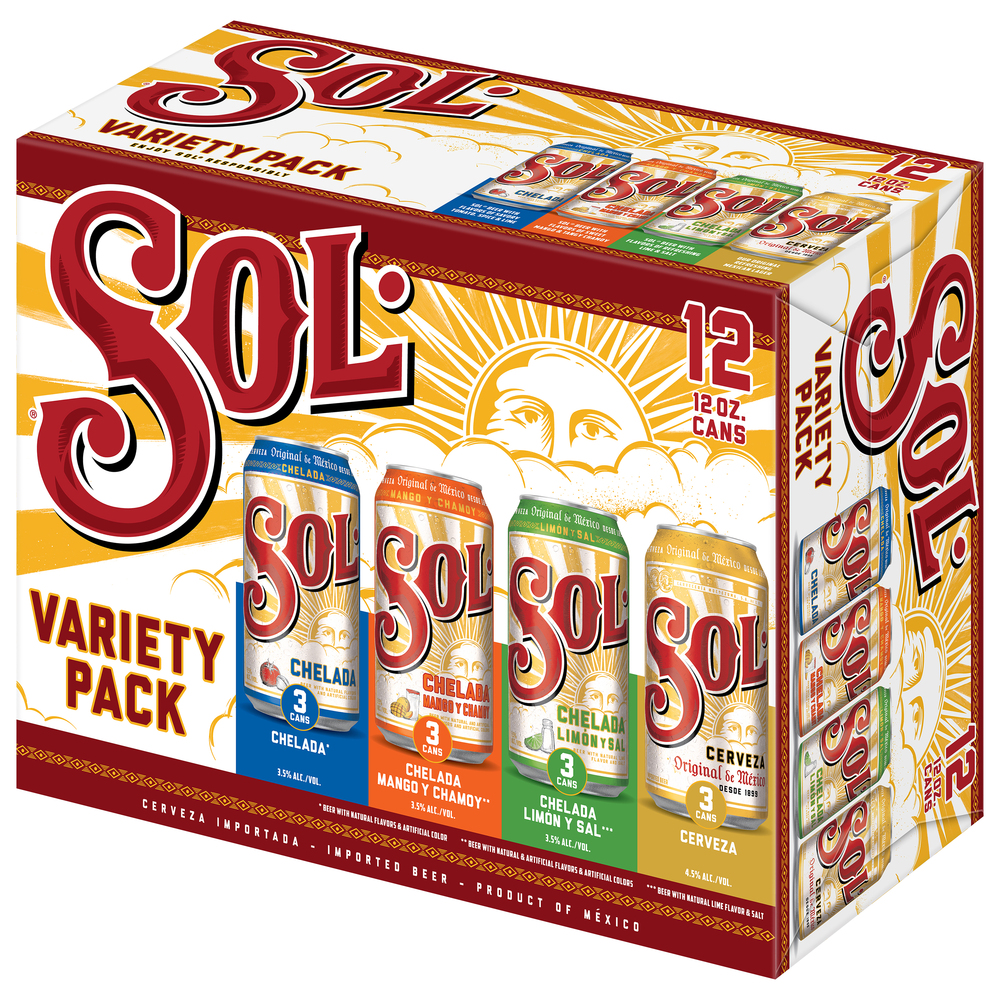 Sol Beer, Assorted, Variety Pack