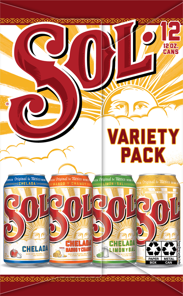 Sol Beer, Assorted, Variety Pack
