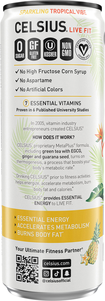 Celsius Live Fit Tropical Vibe Energy Drink