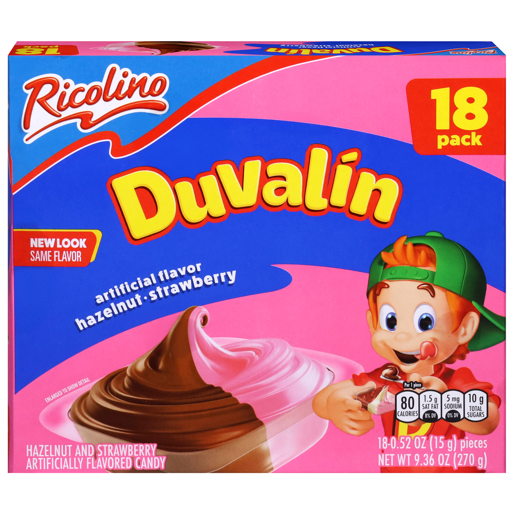 Ricolino Duvalin Hazelnut and Strawberry Candy
