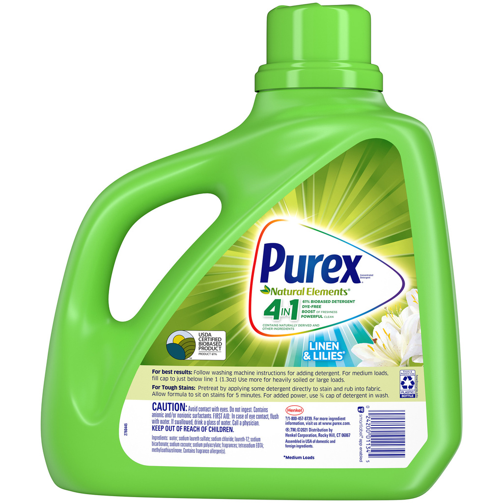 purechanman Purex Natural Elements Concentrated Dye-Free Linen & Lilies Detergent