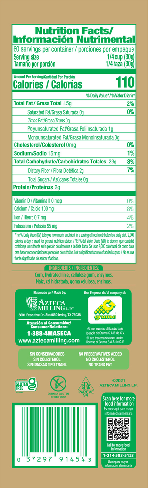 Masaページ Maseca Corn Masa Flour, Gluten Free